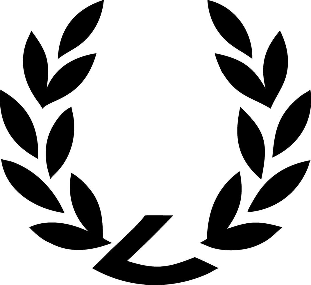 Modern Laurel Design with Geometric Leaf Patterns vector