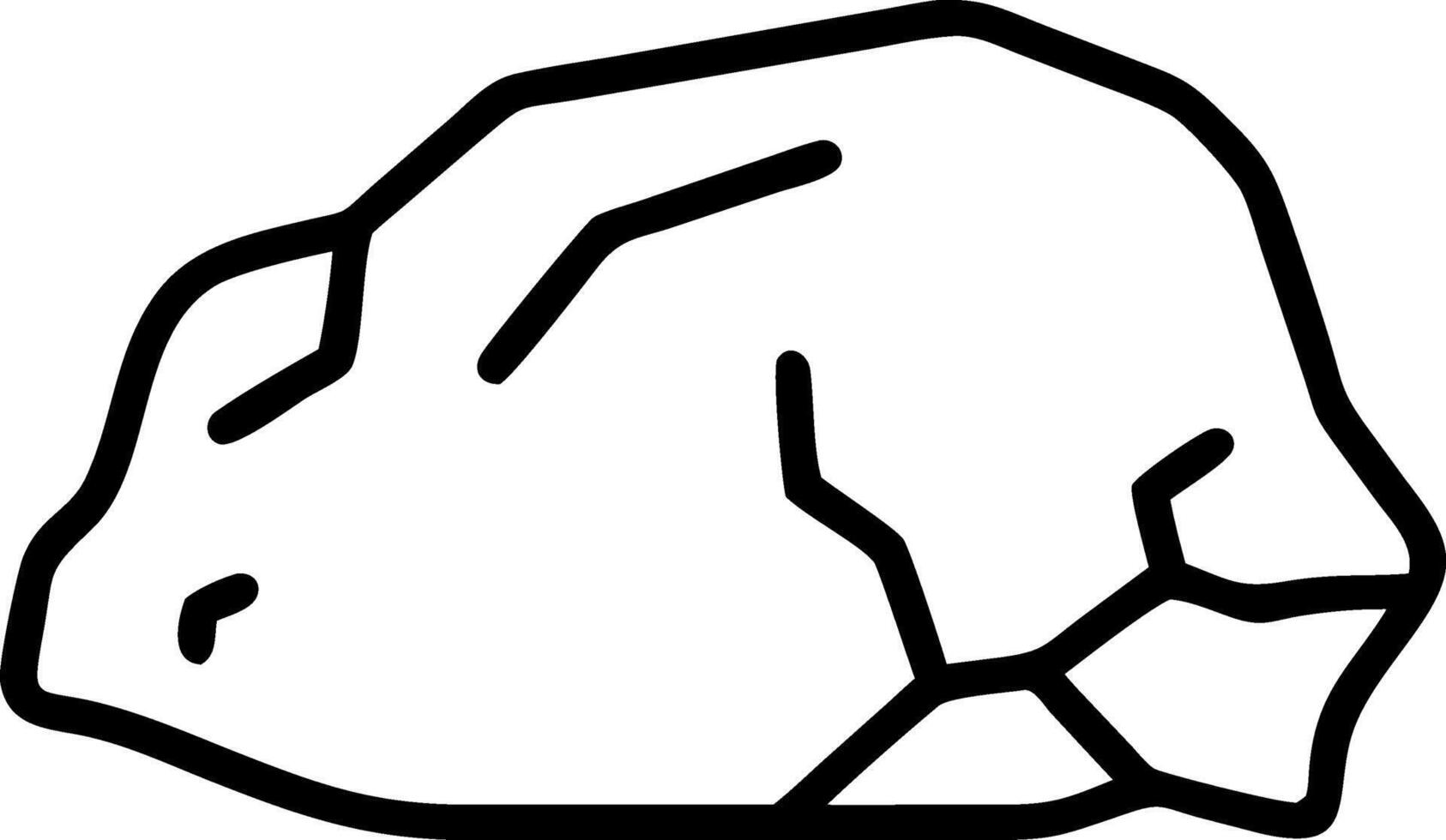 Massive Bouldered Large Rock with Organic Shape vector