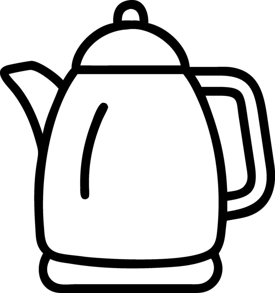 Stylish Glass Kettle with LED Light Indicator vector