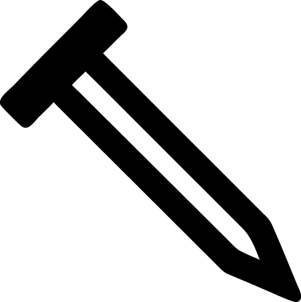 Modern Iron Nail with Streamlined Finish vector