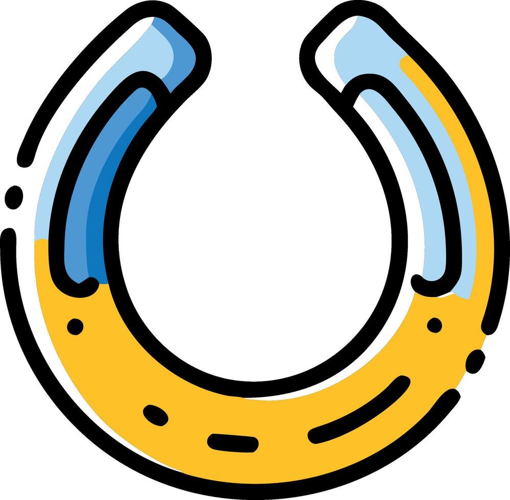 Handcrafted Horse-Shoe with Rustic, Country Charm vector