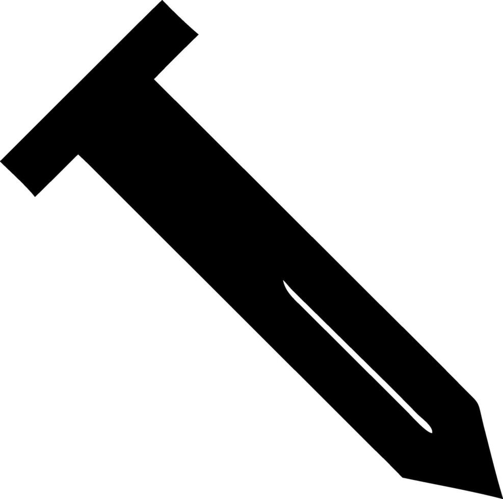 Classic Iron Nail with Rustic, Weathered Finish vector