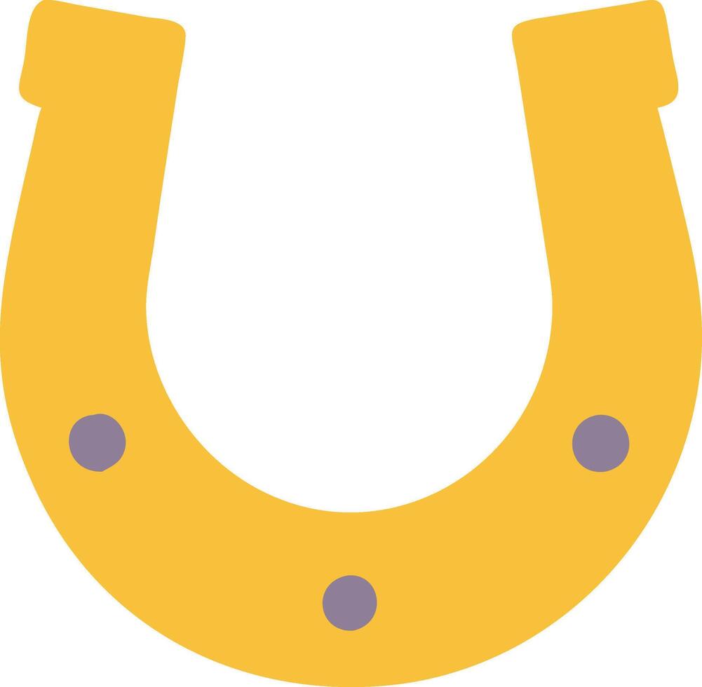 Decorative Horse-Shoe with Embedded Gems and Stones vector