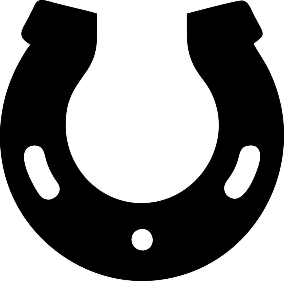 Rustic and Vintage-Inspired Horse-Shoe with Rough Edges vector