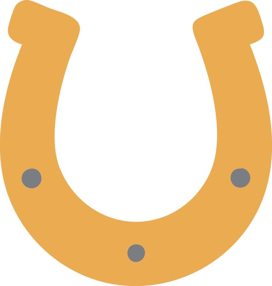 Elegant Horse-Shoe Design with Floral Detailing vector