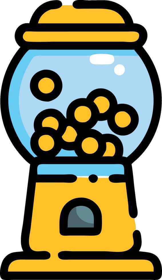 Decorative Gumball Machine with Unique Patterned Design vector