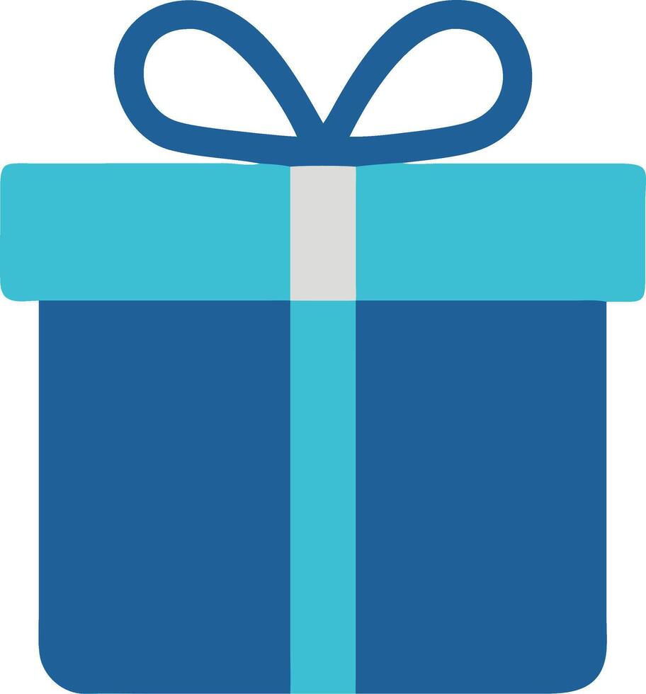 Brightly Colored Wrapped Gift with Decorative Bow vector
