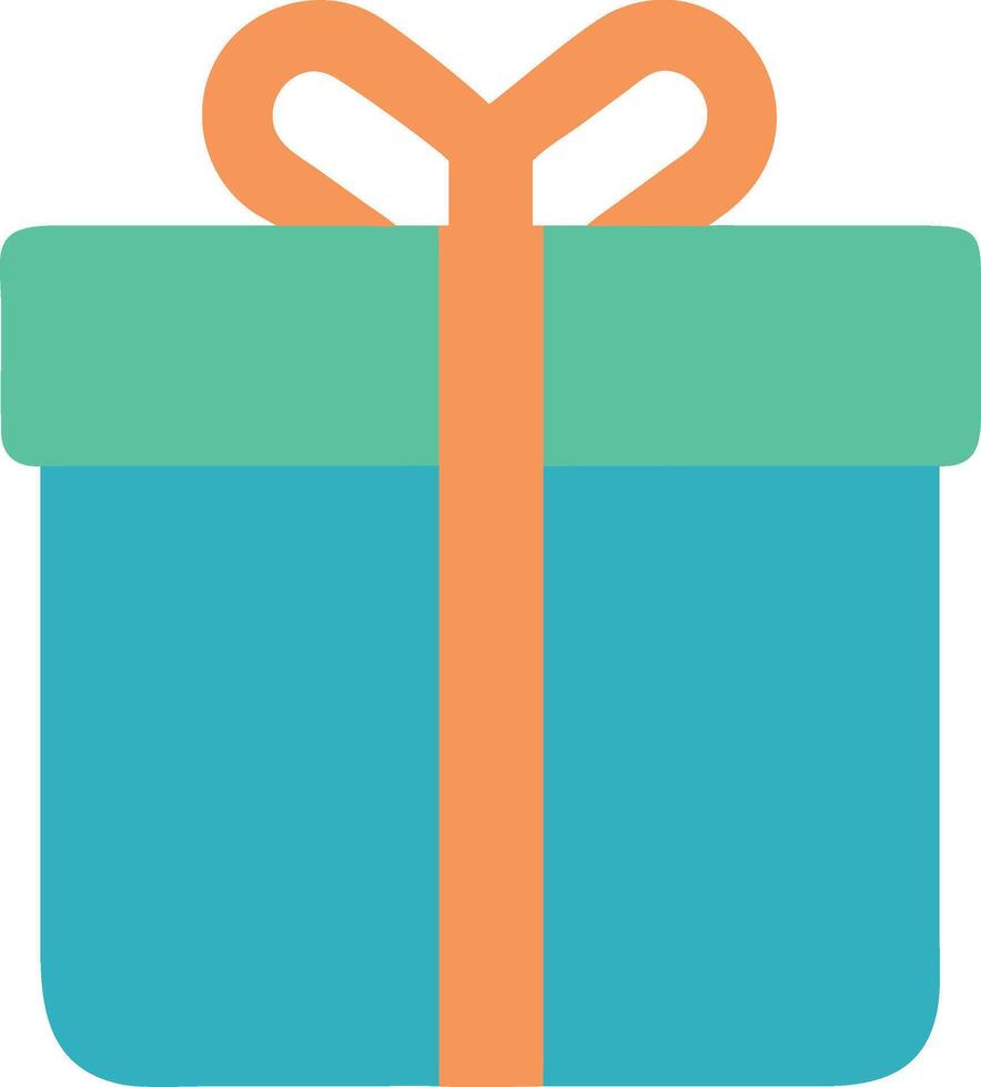 Stylish Wrapped Gift with Floral Print Paper vector