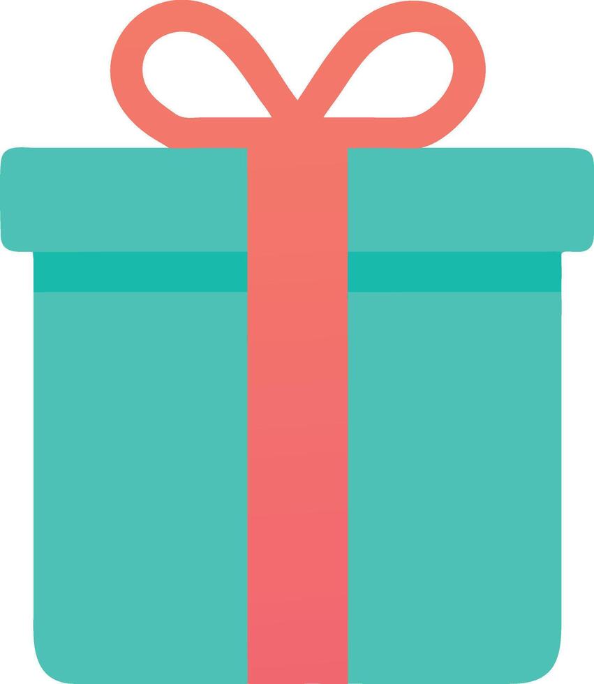 Elegant Wrapped Gift with Shiny Ribbon vector