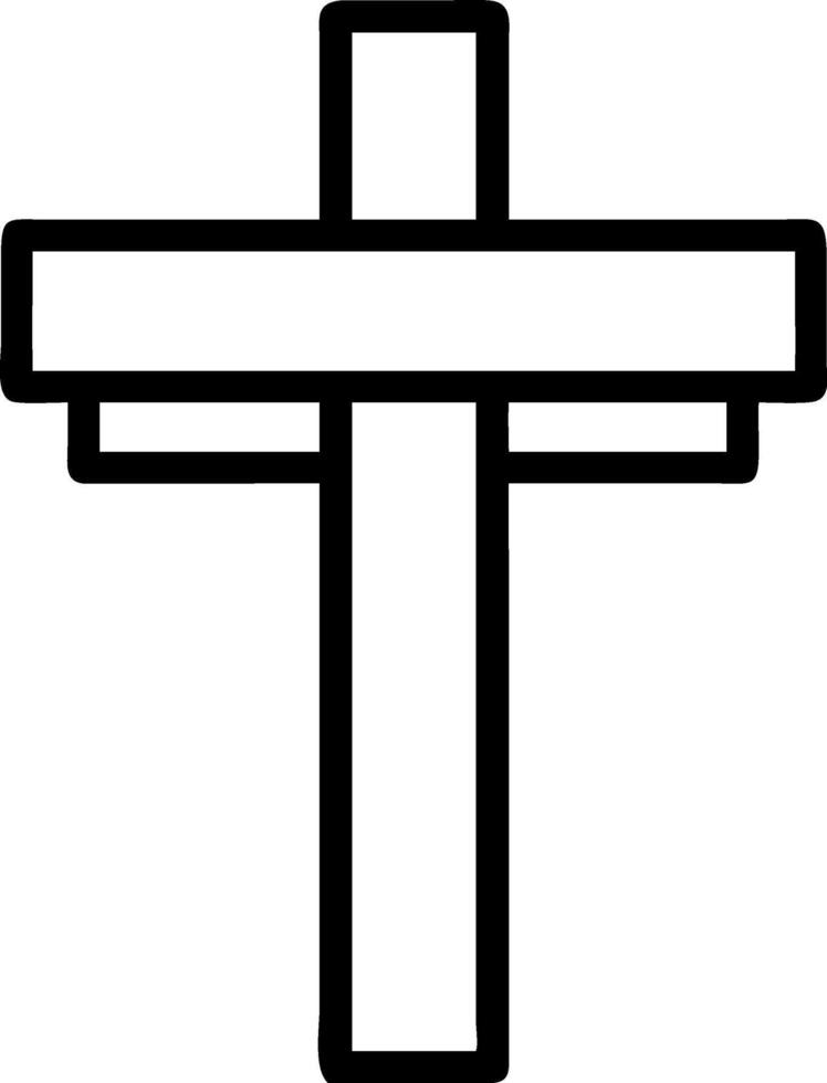Carved Wooden Cross with Floral Elements vector