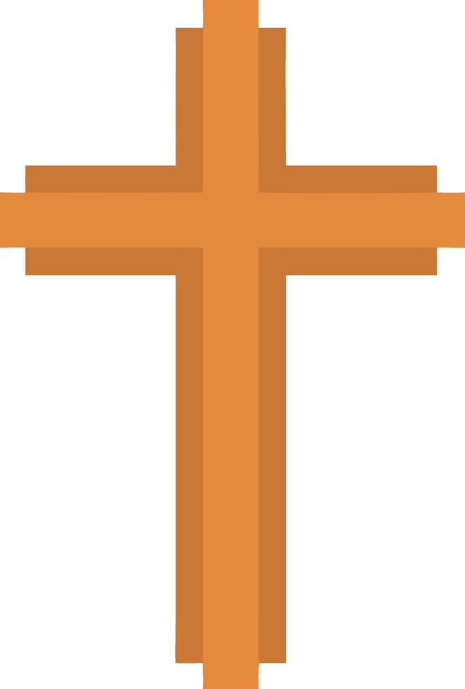 Handcrafted Wooden Cross with Intricate Carvings vector