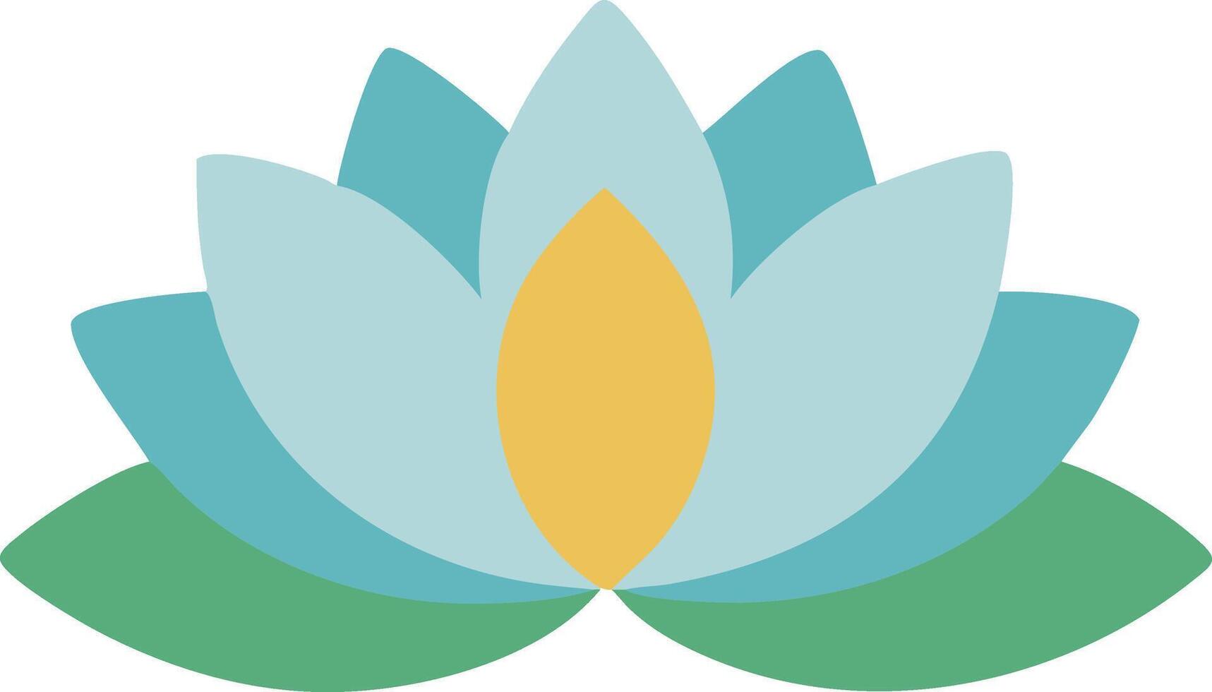 Abstract Water Lily with Bold, Fluid Lines vector