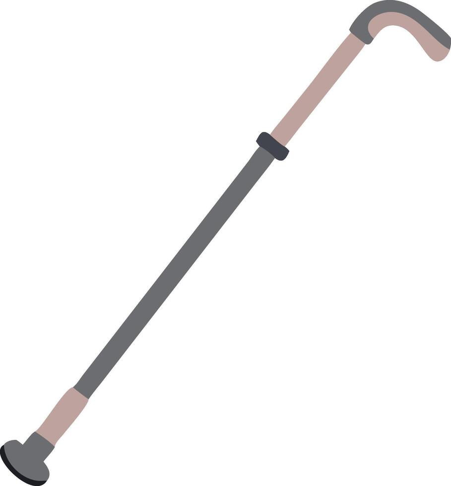 Vintage-Inspired Walking Stick with Brass Accents vector