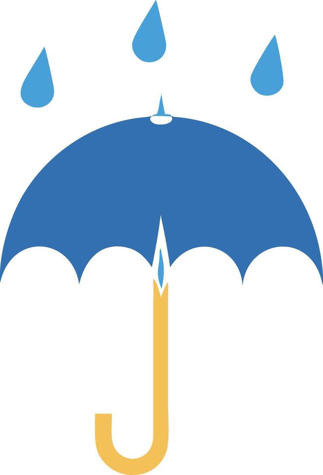 Dark Cloud Above an Umbrella with Electric Storm vector