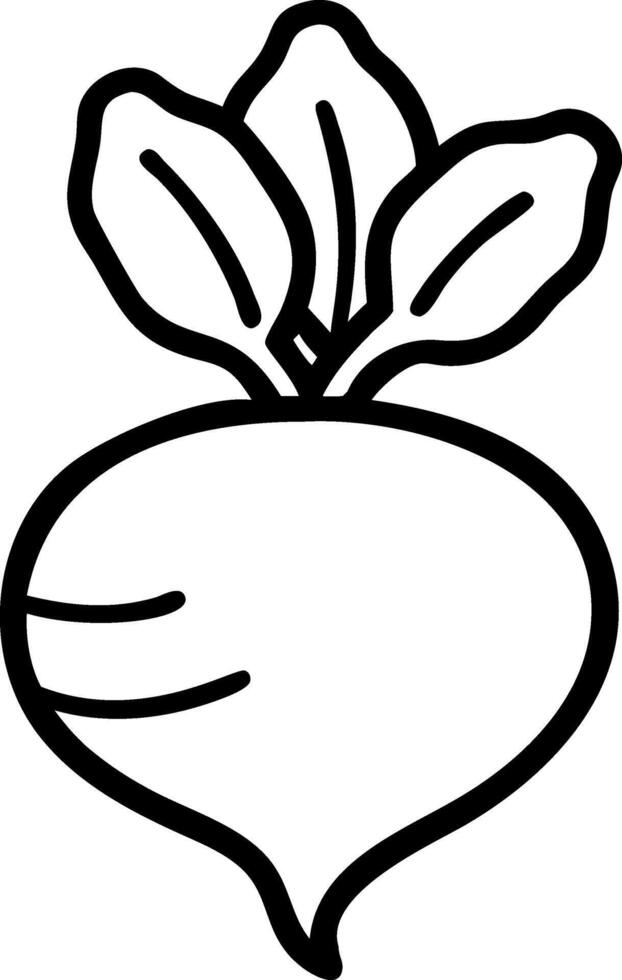 Realistic Turnip with Detailed Texture vector