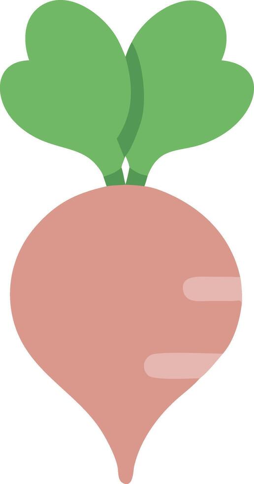 Minimalist Turnip Illustration with Soft Colors vector
