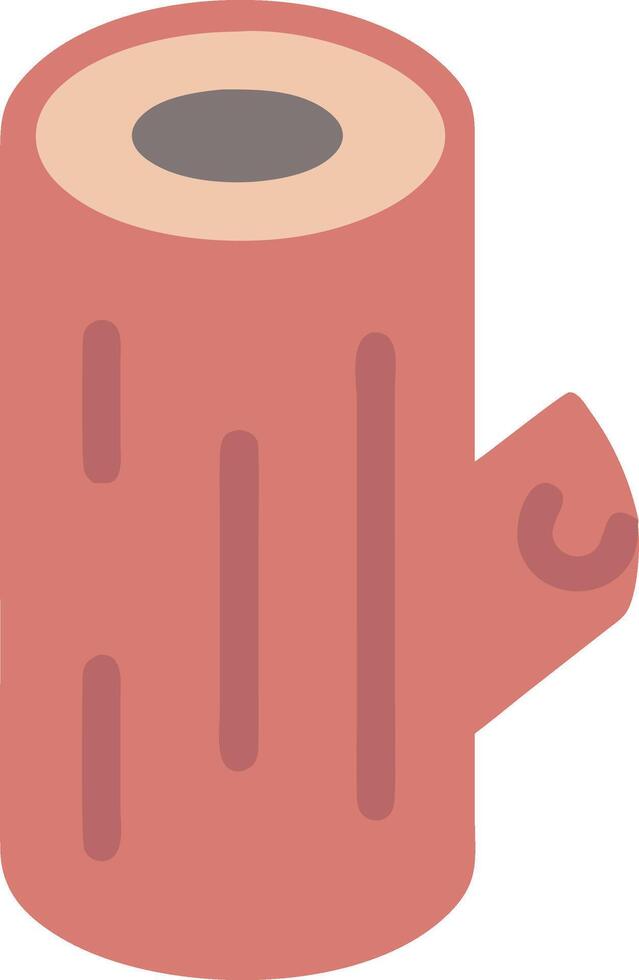 Cartoon Tree Log with Playful Details vector