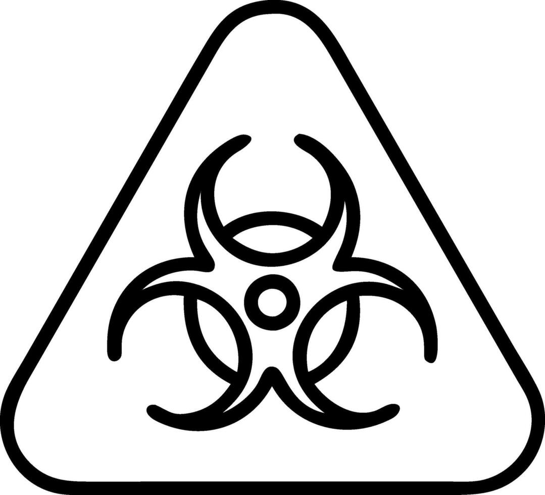Chemical Waste Disposal Site with Danger Signage vector
