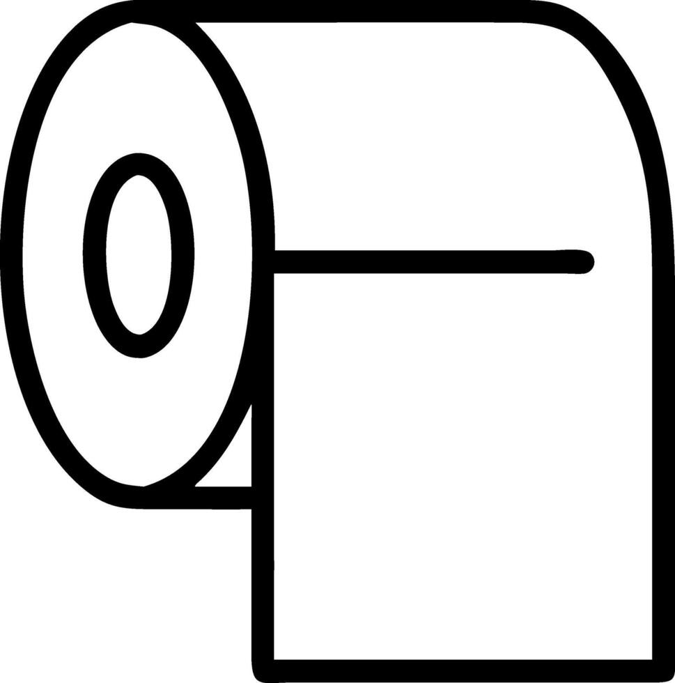 Compact Travel-Sized Toilet Paper Roll vector
