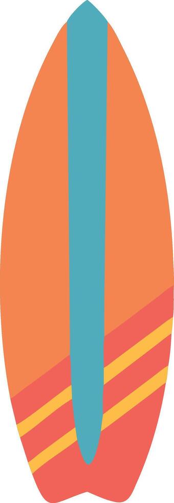 Bright Tropical Surfboard with Fun Patterns and Graphics vector