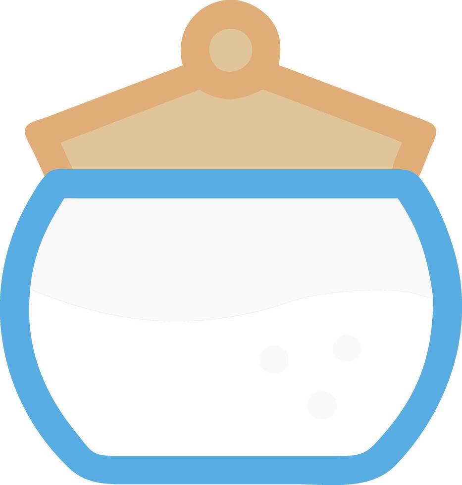 Traditional Ceramic Sugar Bowl with Delicate Design vector