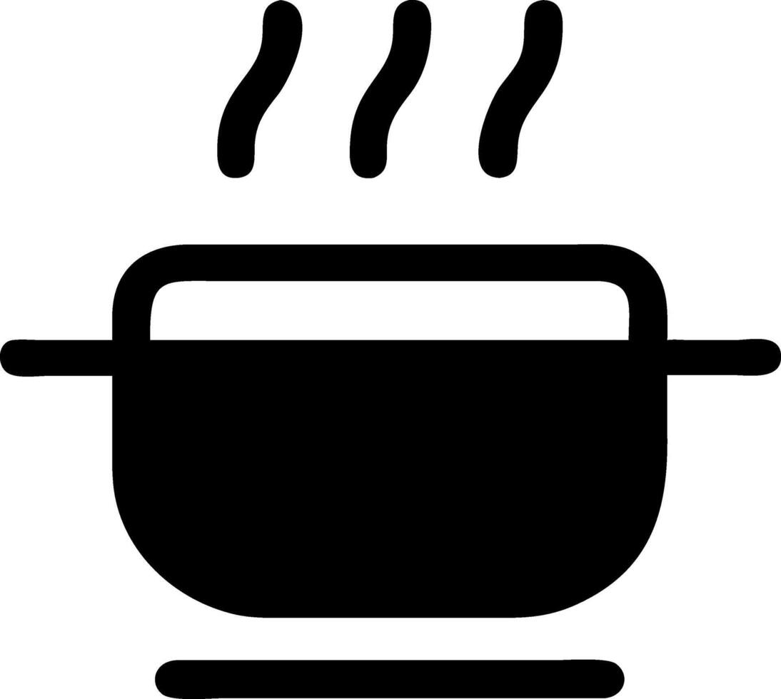 Steaming Cooking Pot on a Stovetop vector