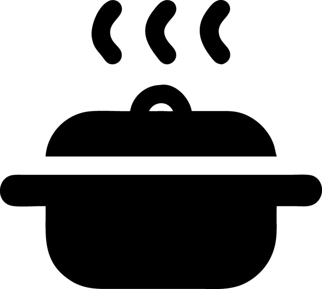 Modern Soup Pot with Steamy Cloud Effect vector