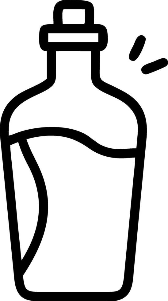 Handcrafted Spirits Bottle with Cork Stopper vector