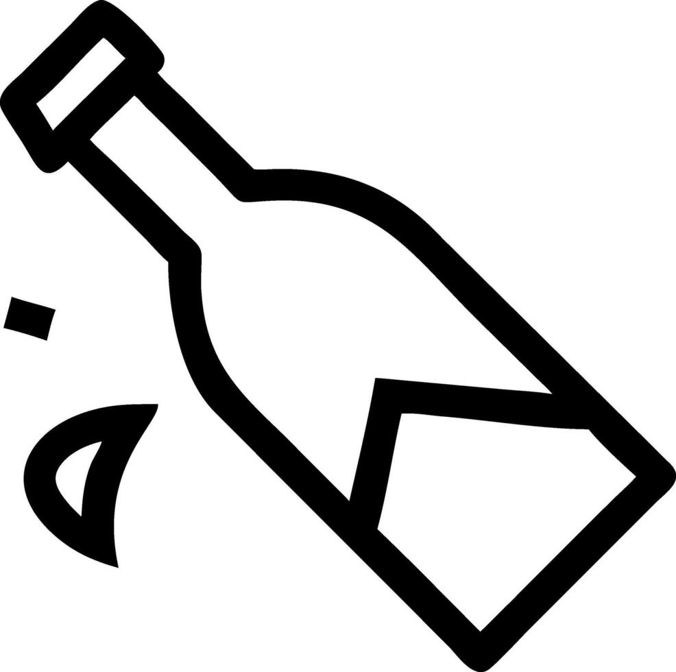 Fragmented Glass Bottle with Light Reflections vector