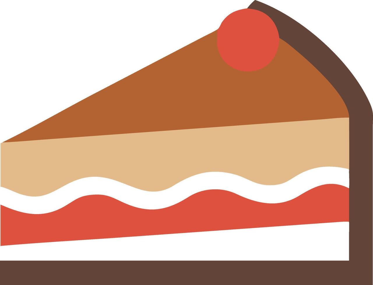 Delicious Slice of Cake with Creamy Layers vector