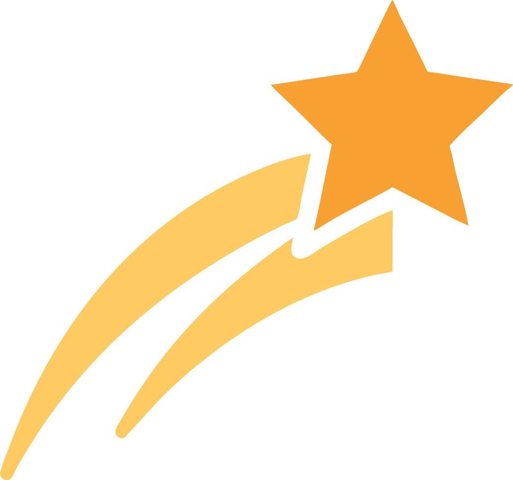Glowing Meteor-Like Shooting Star Design vector