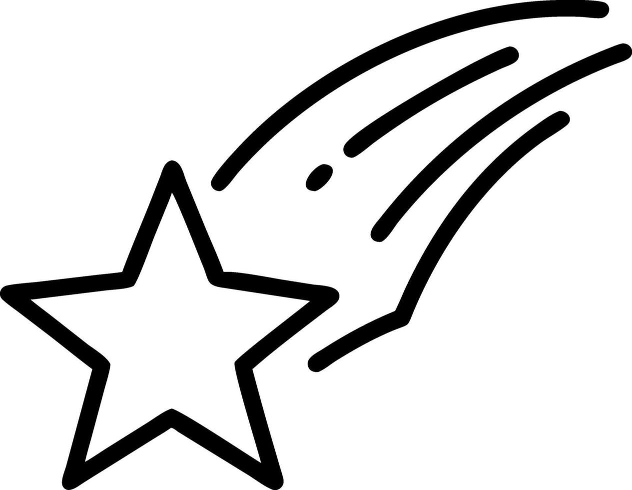 Celestial Shooting Star with Sparkling Effect vector