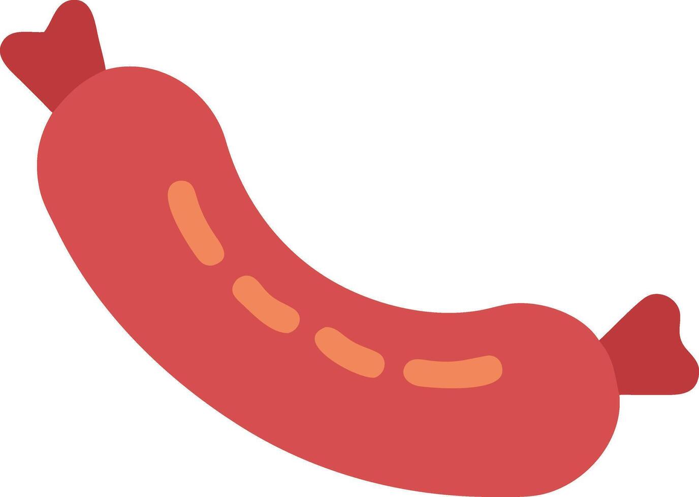 Minimalist Sausage Icon for Food Branding vector