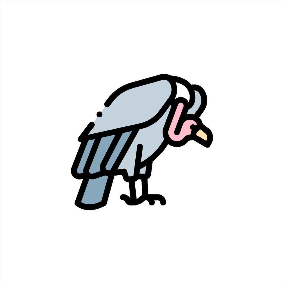 A vulture is standing on its hind legs vector