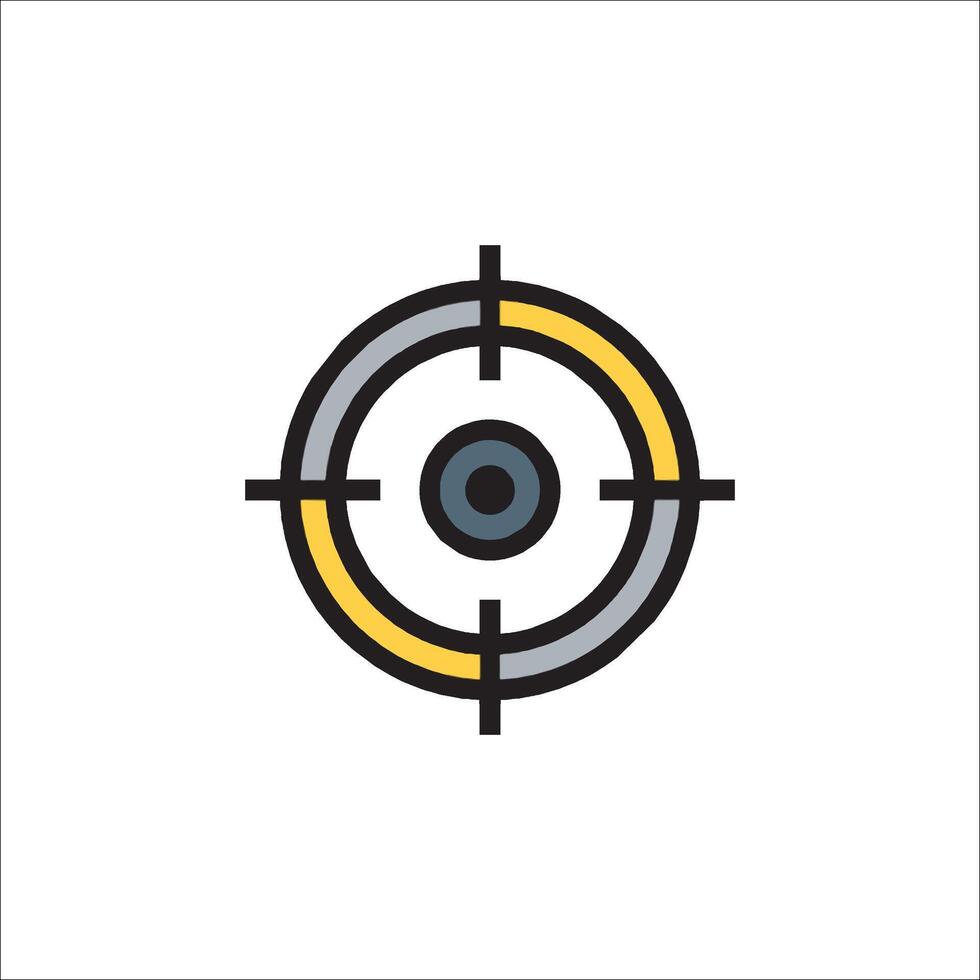 A target icon with a crosshair vector