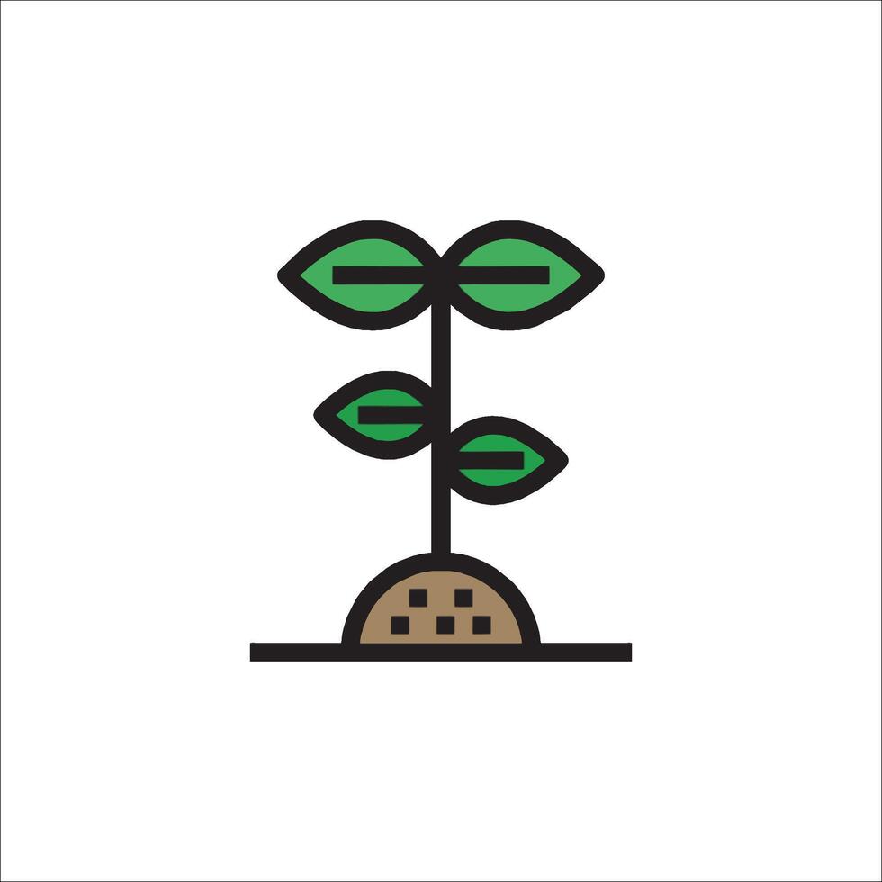 A plant growing out of a pot icon vector