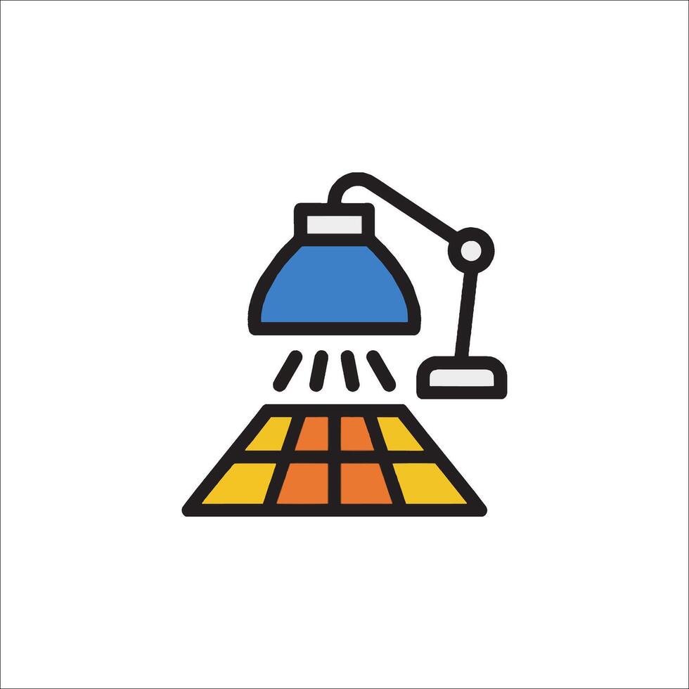 A solar panel with a lamp on top vector