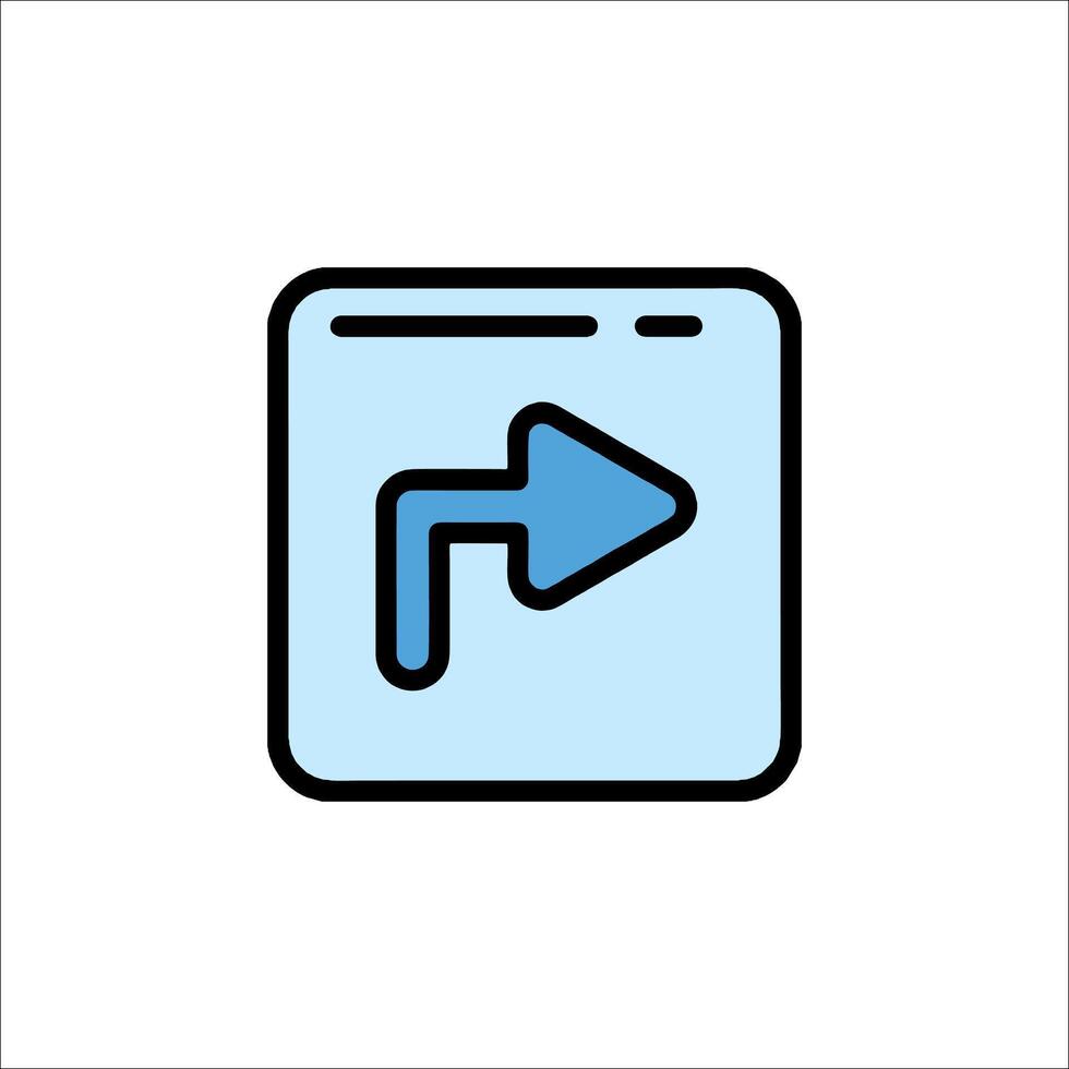 A blue arrow pointing to the right on a white background vector
