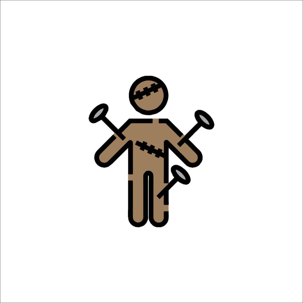 A man with a knife and scissors on his head vector