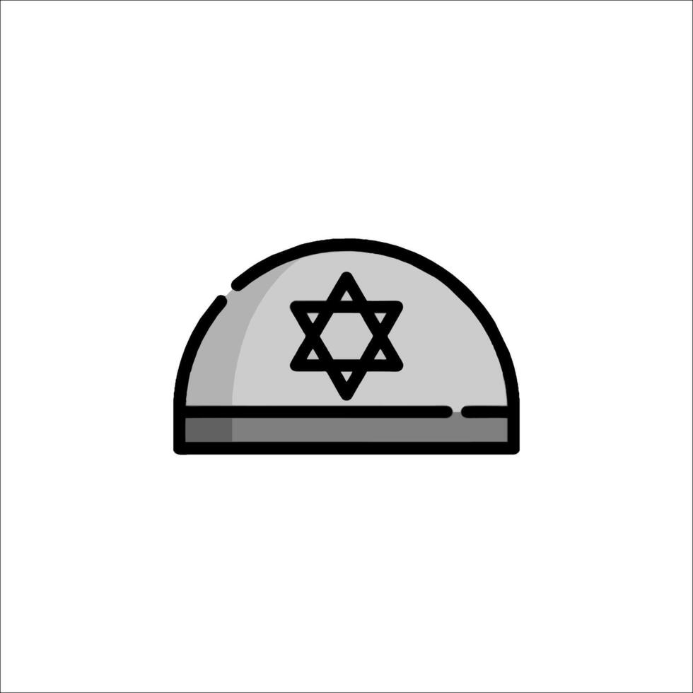 Israeli soldier helmet icon illustration isolated on white background vector