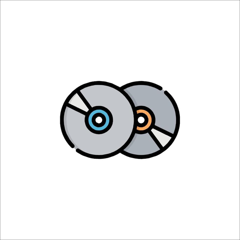 Two cd's icon on a white background vector