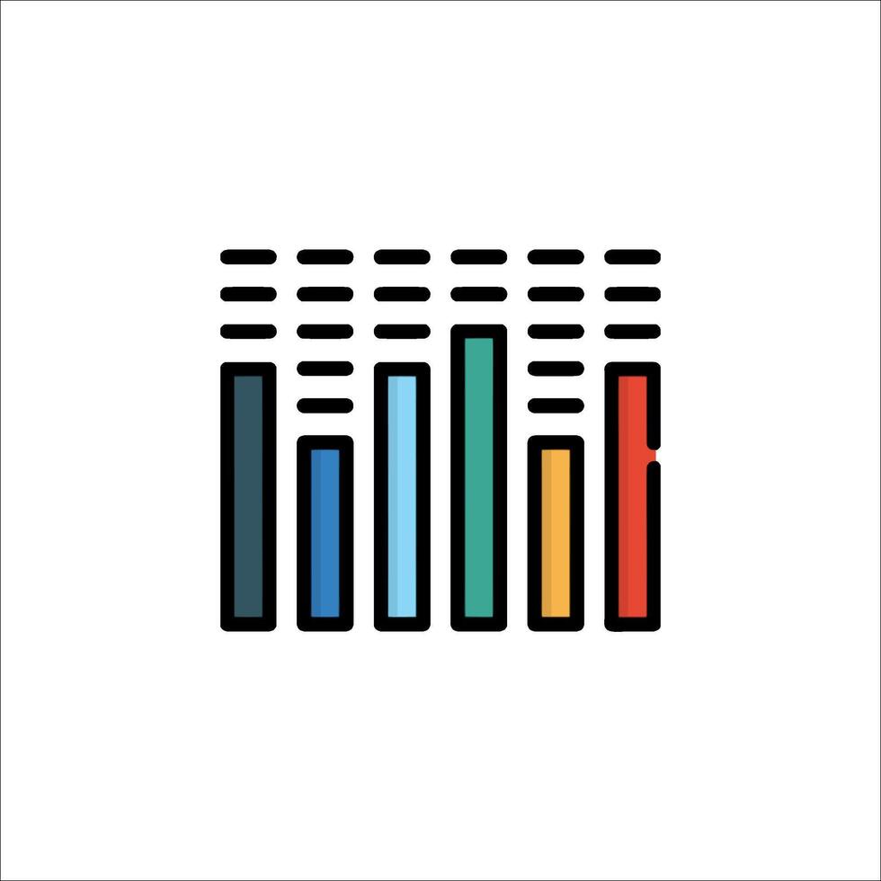 Colorful bars on a white background vector