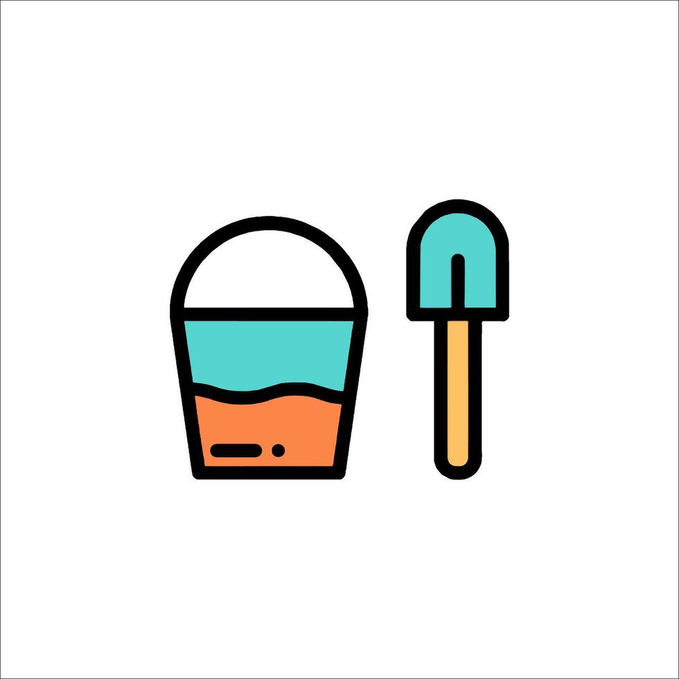 Ice cream and ice cream cone icon vector