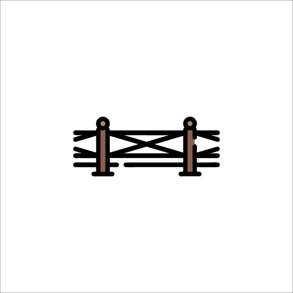 A fence with a gate on it vector