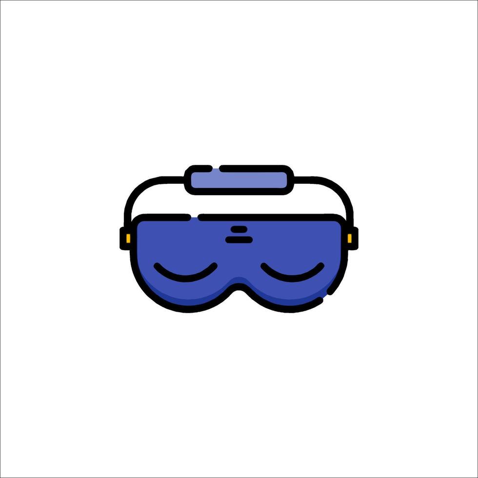 A blue eye mask with a blue strap vector