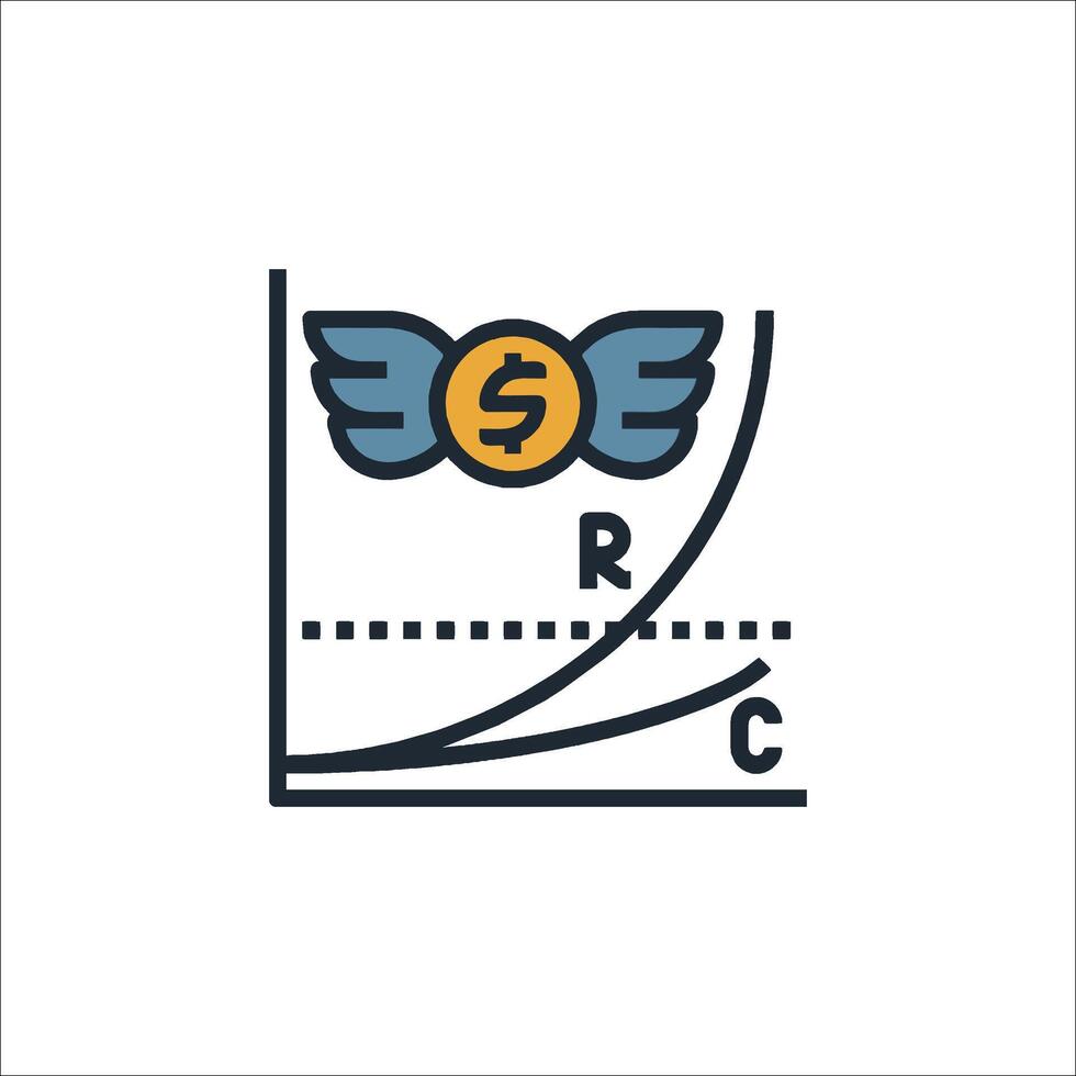 A dollar sign with wings and a dollar sign vector