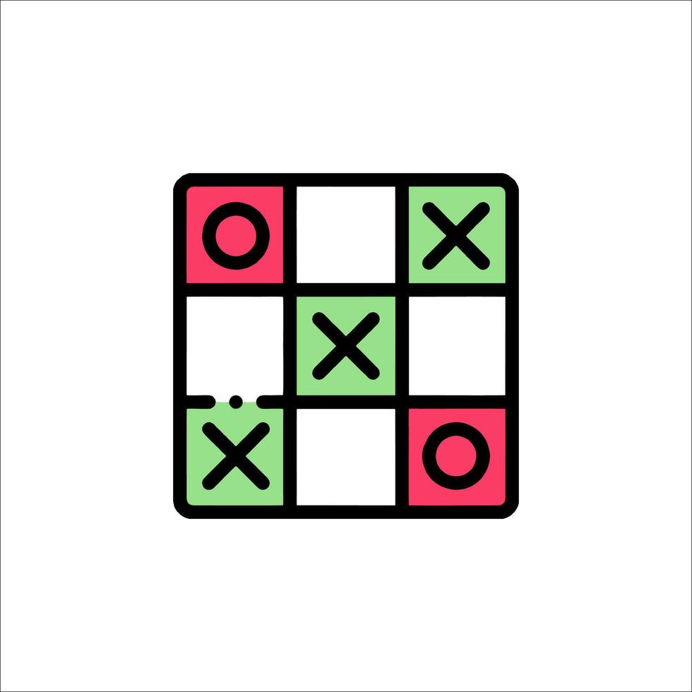 A tic tac toe game icon on a white background vector