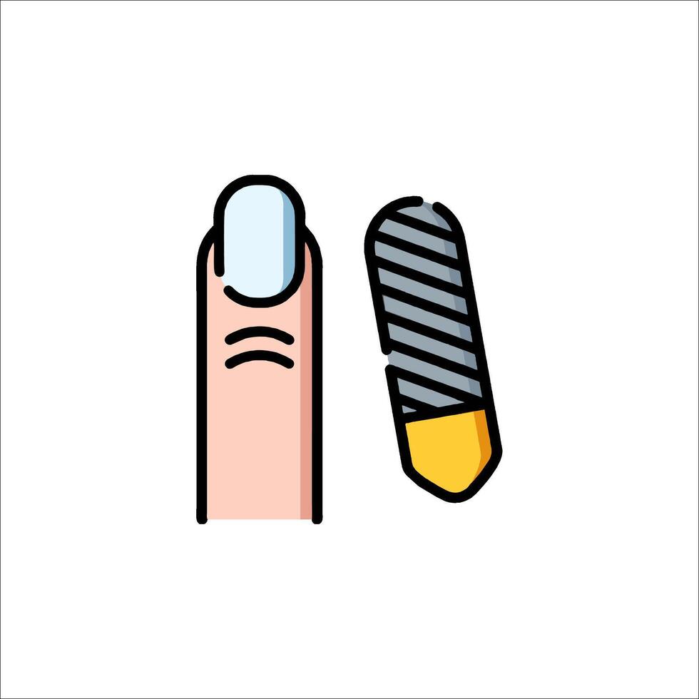 A finger with a pencil and a pencil sharpener vector
