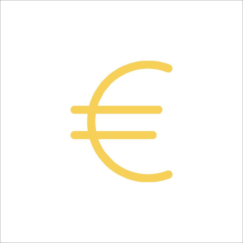 Euro sign icon vector