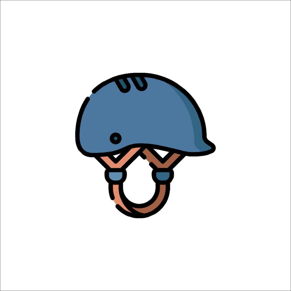 A blue helmet with a rope on it vector